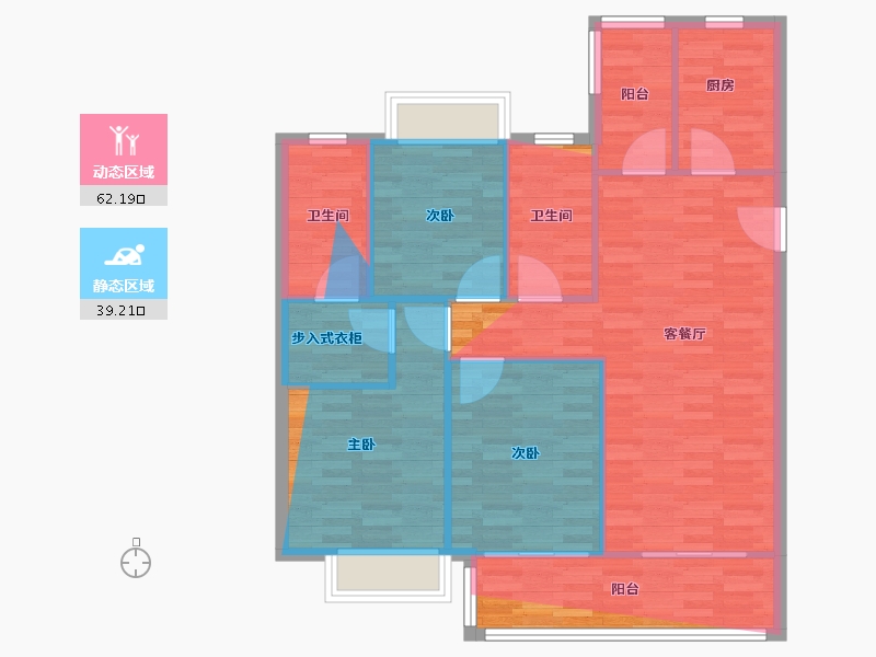 江苏省-无锡市-融创朗山-106.40-户型库-动静分区