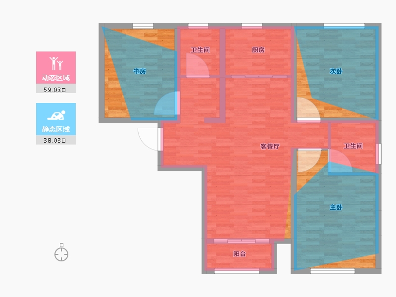 天津-天津市-程和家园-99.20-户型库-动静分区