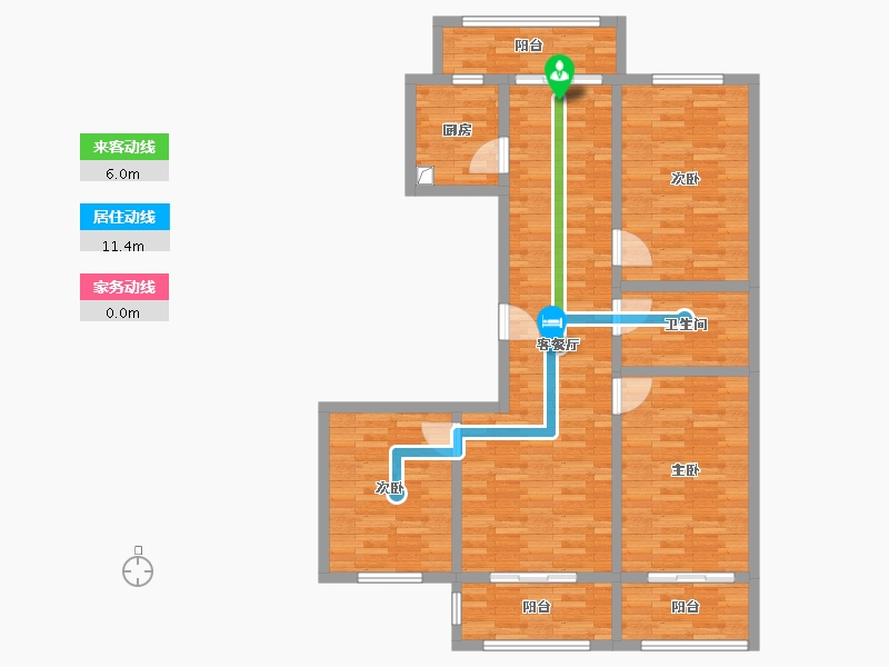 山西省-吕梁市-和谐佳园-119.43-户型库-动静线