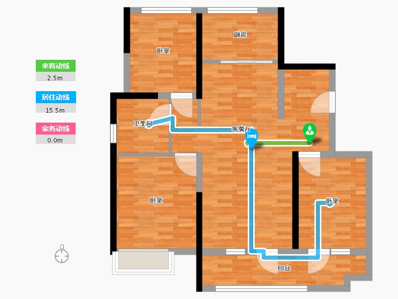 山东省-潍坊市-众成新华生活城-88.00-户型库-动静线