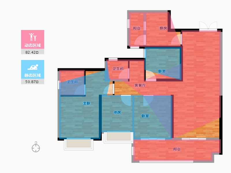 广西壮族自治区-南宁市-广西地矿大院-111.12-户型库-动静分区