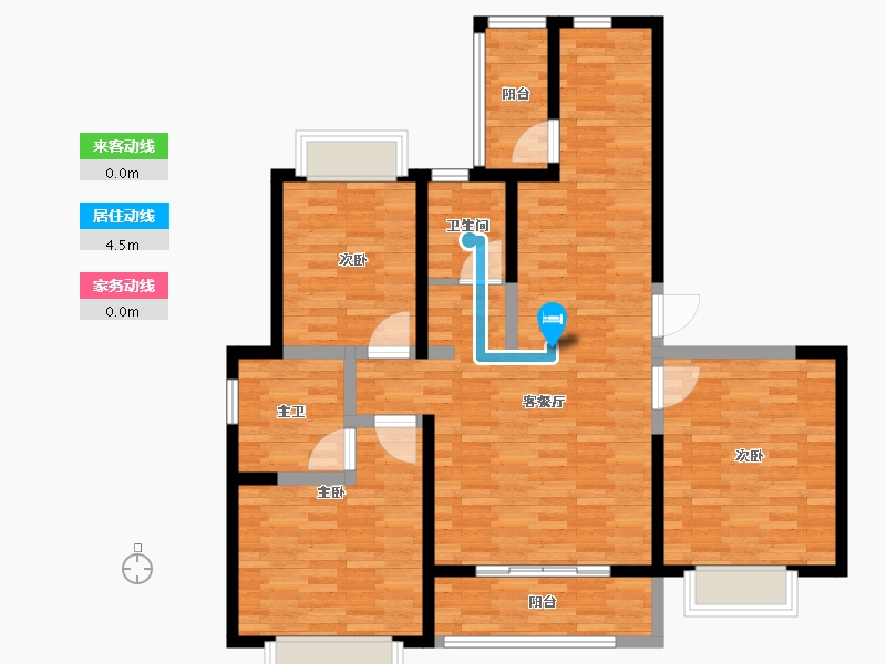 河南省-新乡市-电波嘉苑-103.00-户型库-动静线