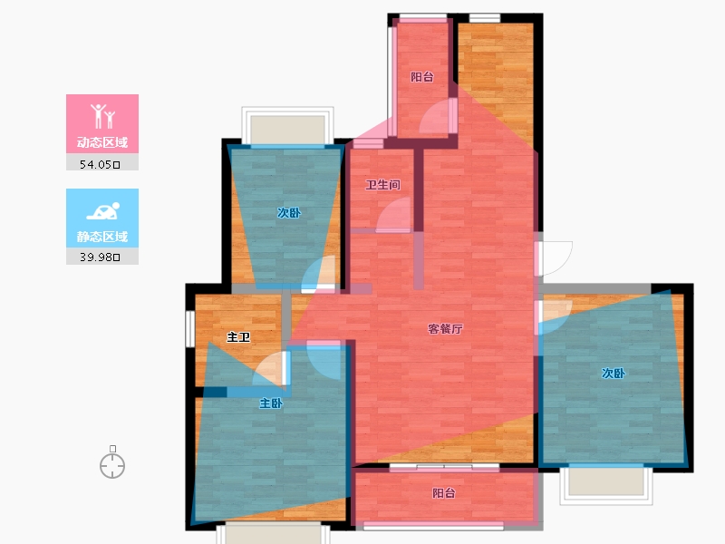 河南省-新乡市-电波嘉苑-103.00-户型库-动静分区