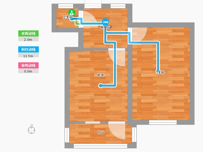 浙江省-杭州市-和睦新村-36.80-户型库-动静线