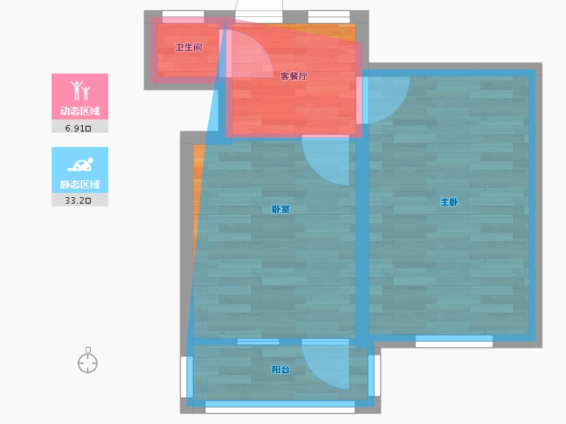 浙江省-杭州市-和睦新村-36.80-户型库-动静分区