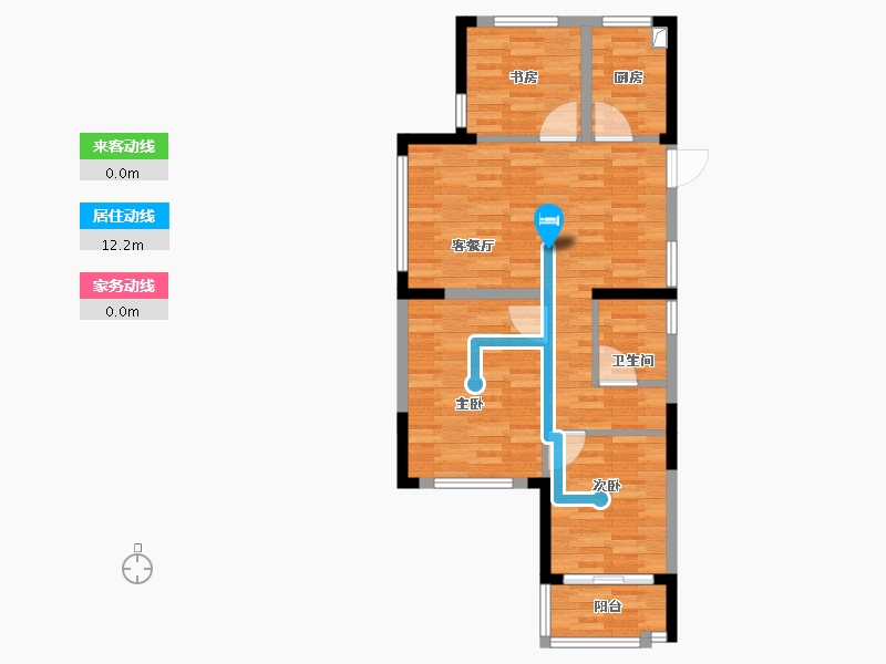 浙江省-丽水市-秀水江南苑-80.00-户型库-动静线