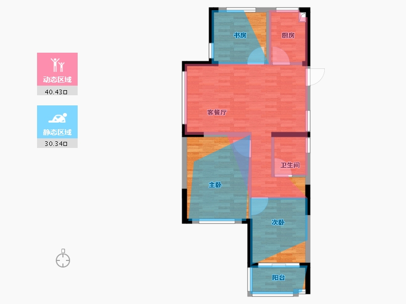 浙江省-丽水市-秀水江南苑-80.00-户型库-动静分区