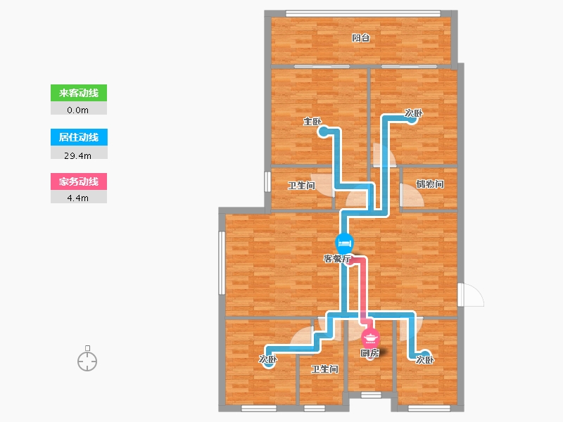 浙江省-金华市-江锦花园-122.00-户型库-动静线