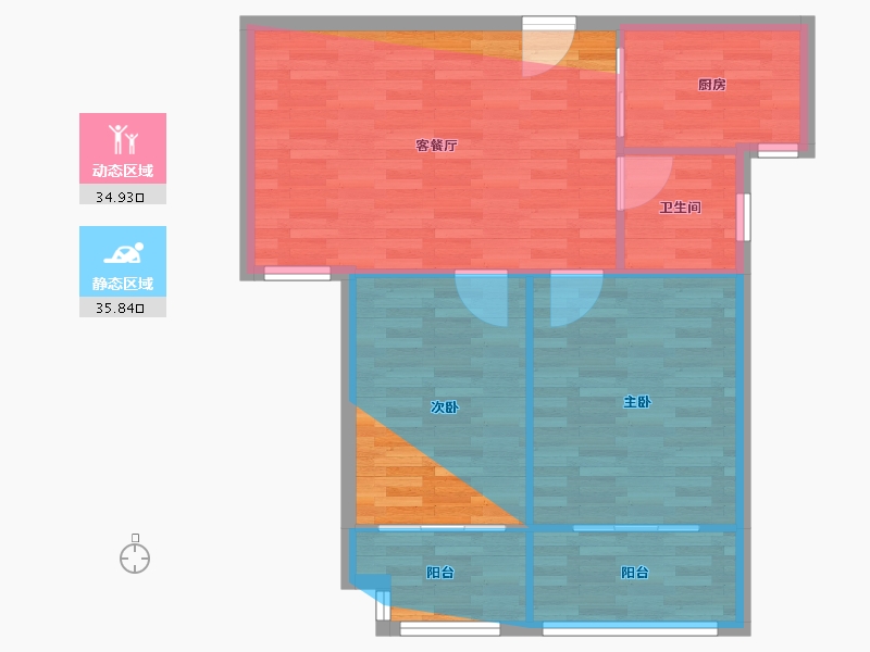 安徽省-合肥市-大富绿洲-71.21-户型库-动静分区