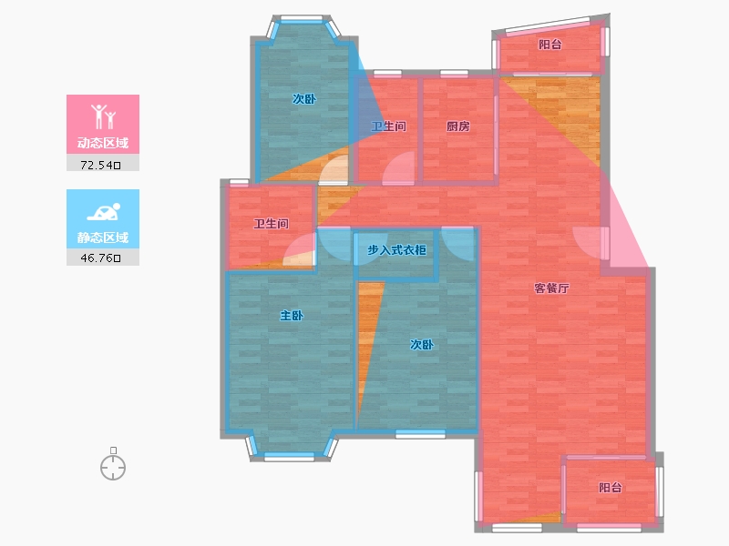 湖北省-武汉市-黄金海岸-107.65-户型库-动静分区