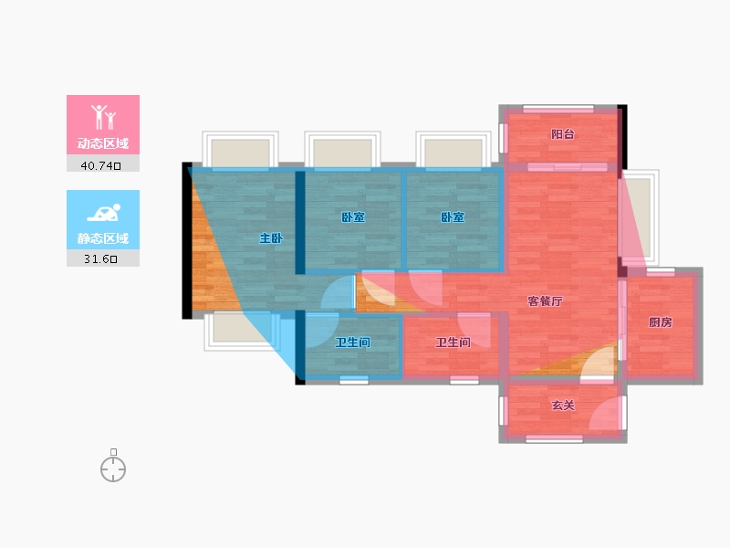 广东省-广州市-振业学府里-66.00-户型库-动静分区