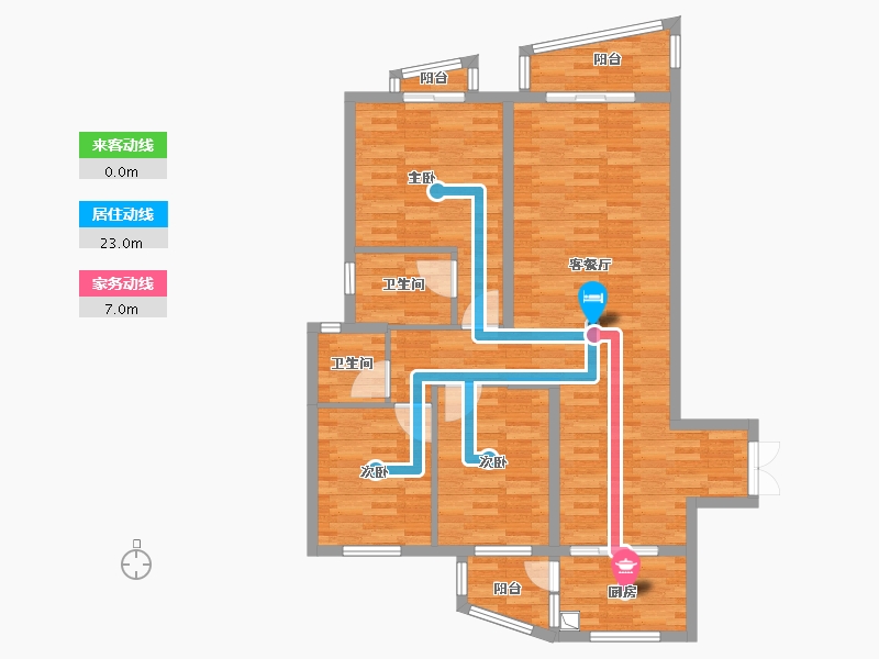 湖南省-长沙市-湘江颂-118.94-户型库-动静线