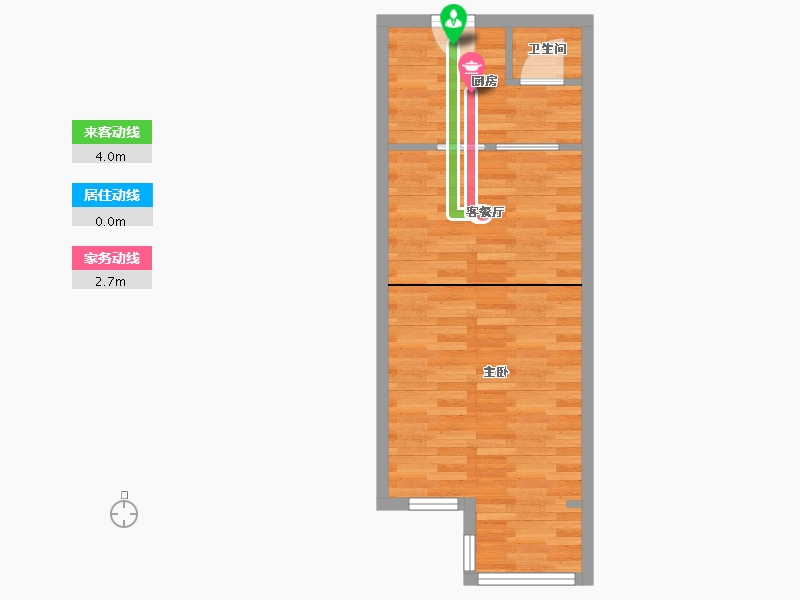 吉林省-长春市-中信城枫丹白露-45.57-户型库-动静线