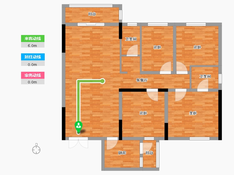 河南省-信阳市-政和花园-C区-125.43-户型库-动静线