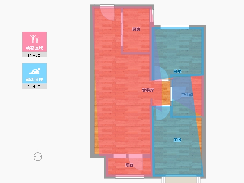 河北省-廊坊市-悦未来-64.00-户型库-动静分区