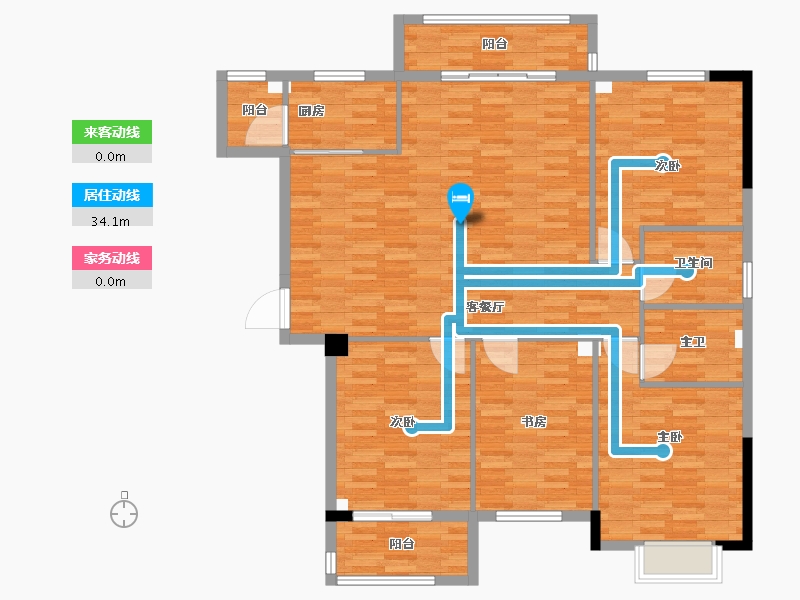 福建省-福州市-双龙明珠-东区-135.00-户型库-动静线