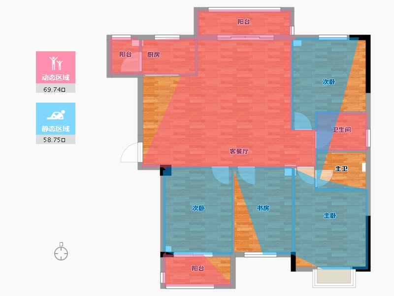 福建省-福州市-双龙明珠-东区-135.00-户型库-动静分区