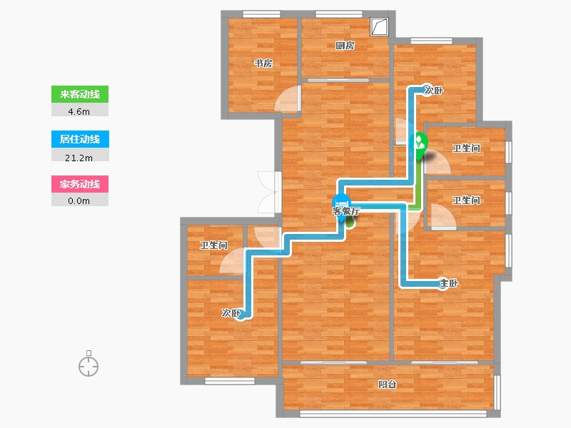 安徽省-合肥市-滨河小区-118.40-户型库-动静线