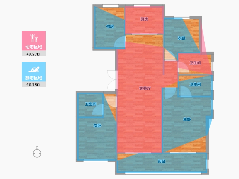 安徽省-合肥市-滨河小区-120.00-户型库-动静分区