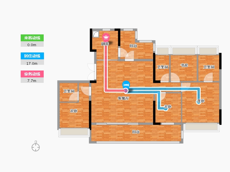 湖南省-长沙市-日盛滨湖悦府-170.00-户型库-动静线