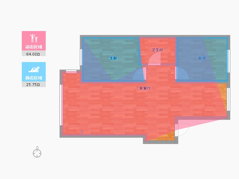 辽宁省-丹东市-利和学府花园-72.80-户型库-动静分区