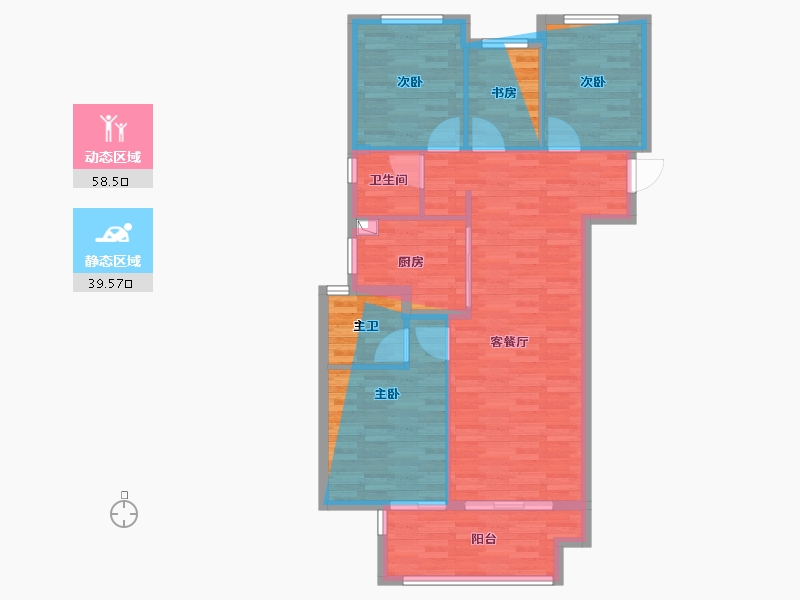 湖北省-武汉市-御璟上城-94.26-户型库-动静分区