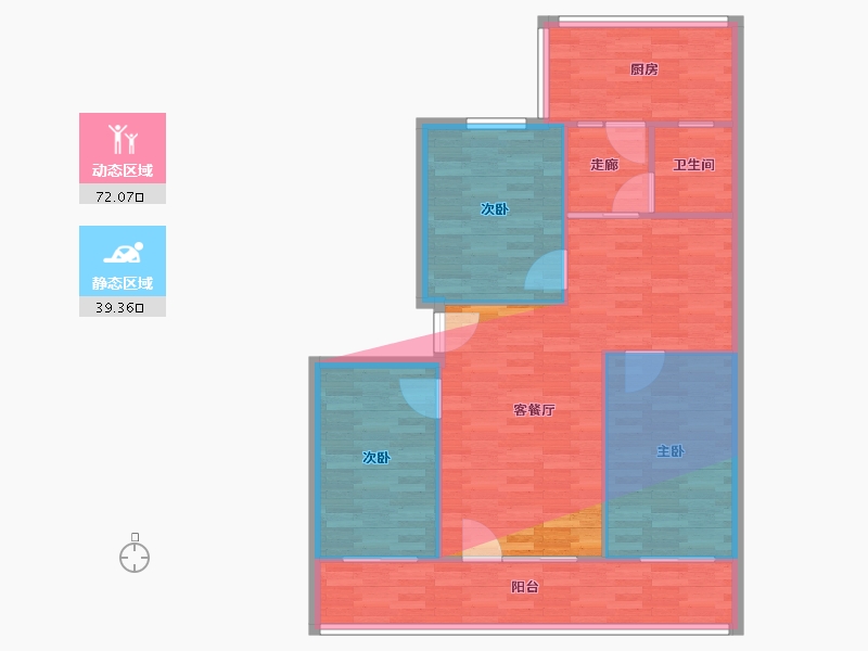 河北省-石家庄市-税务局宿舍-102.40-户型库-动静分区