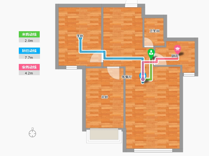 甘肃省-兰州市-兰驼小区-70.00-户型库-动静线