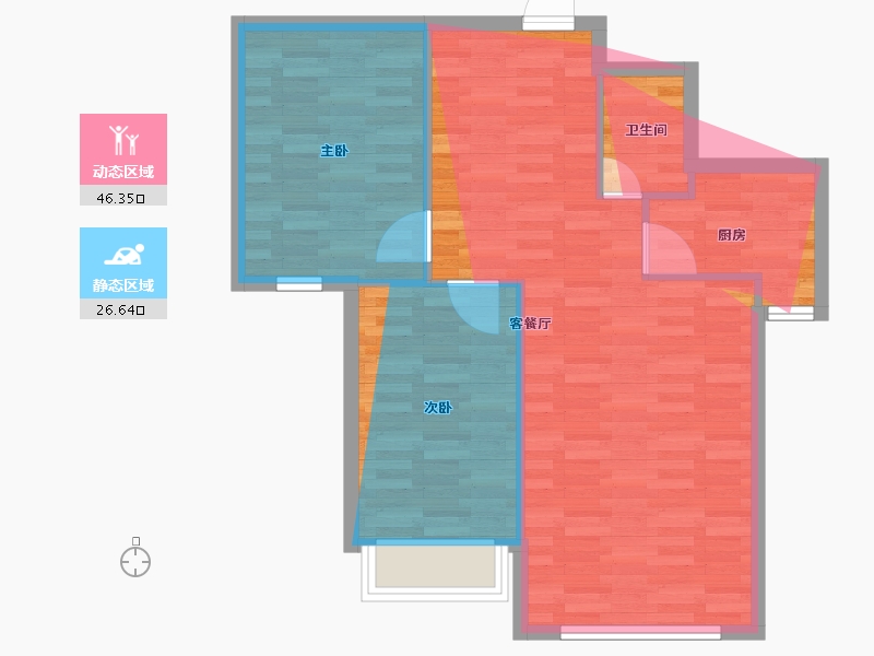 甘肃省-兰州市-兰驼小区-70.00-户型库-动静分区