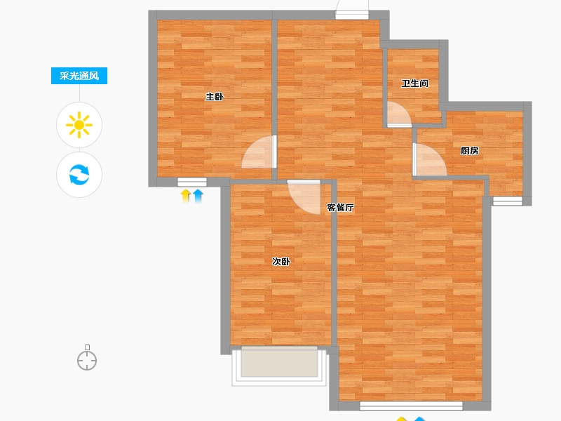 甘肃省-兰州市-兰驼小区-70.00-户型库-采光通风