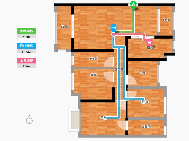 广东省-江门市-滨江名院-93.00-户型库-动静线