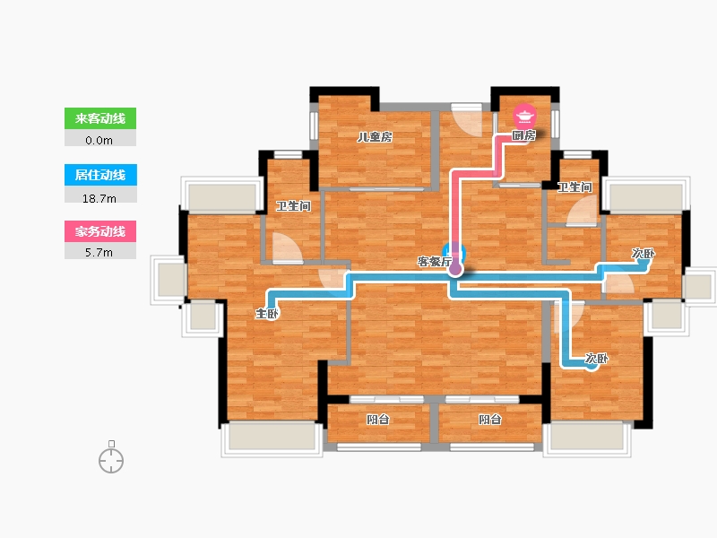 广东省-深圳市-华润置地紫樾润府-110.40-户型库-动静线