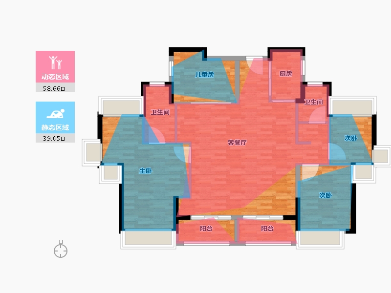 广东省-深圳市-华润置地紫樾润府-110.40-户型库-动静分区