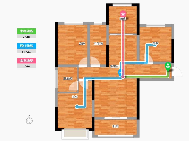 河南省-漯河市-泰威书香水岸-95.64-户型库-动静线