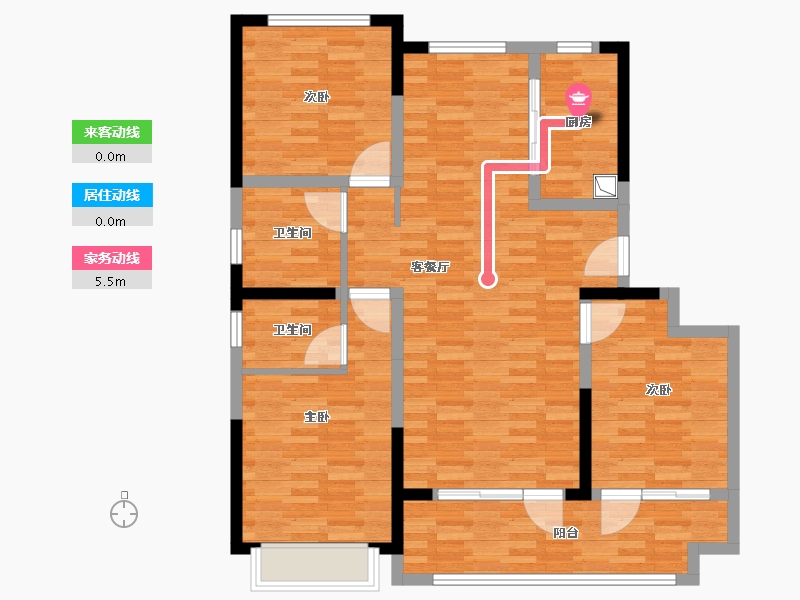 山东省-德州市-紫光一品-114.75-户型库-动静线