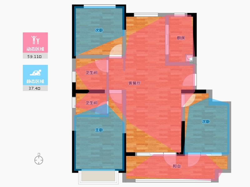 山东省-德州市-紫光一品-114.75-户型库-动静分区