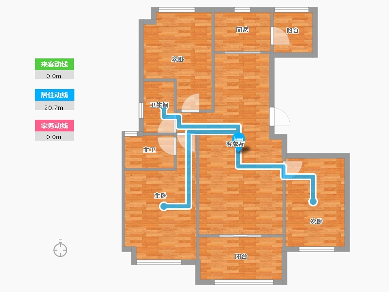 湖北省-武汉市-碧桂园生态城观澜-109.00-户型库-动静线