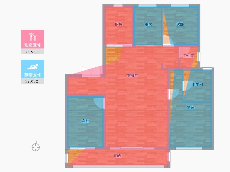 北京-北京市-永定金茂府-124.00-户型库-动静分区