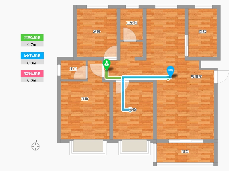 陕西省-宝鸡市-文景天越-97.52-户型库-动静线