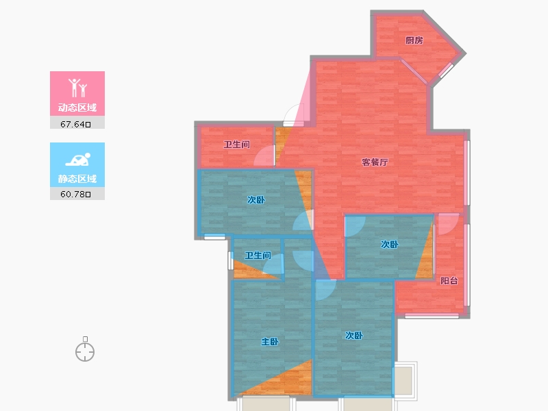 江苏省-无锡市-新联家园-123.20-户型库-动静分区