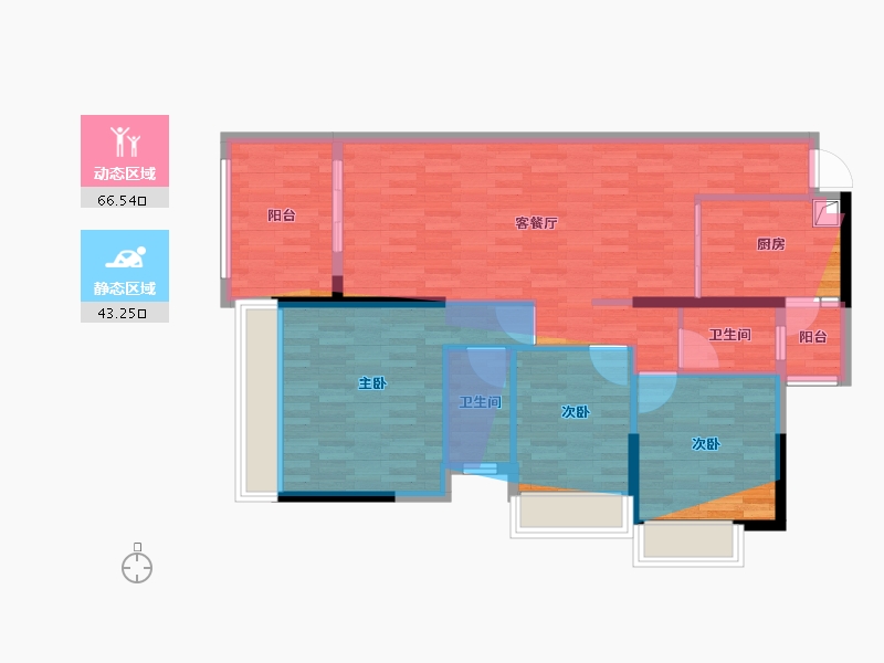 广东省-惠州市-新世界·天澜-98.24-户型库-动静分区