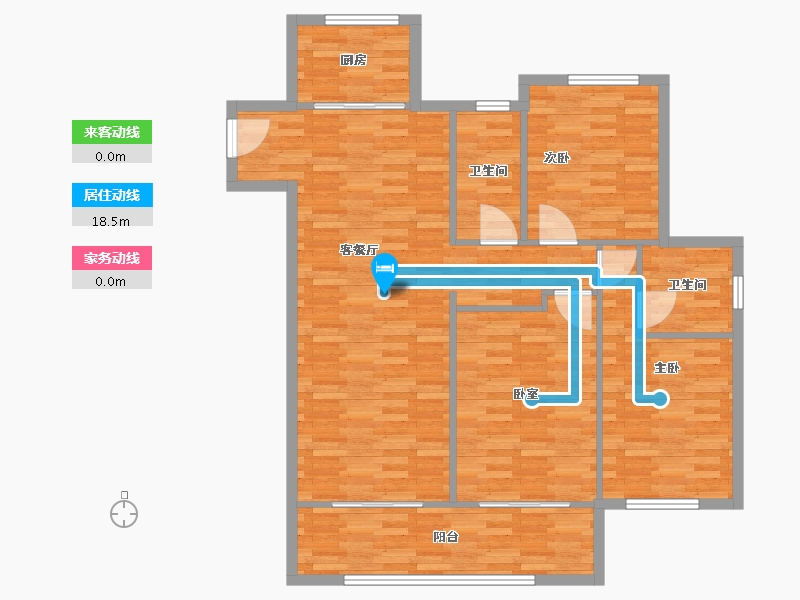 江苏省-泰州市-君安世纪城-110.30-户型库-动静线