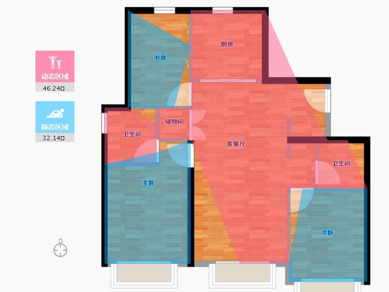 北京-北京市-峯范北京-79.20-户型库-动静分区