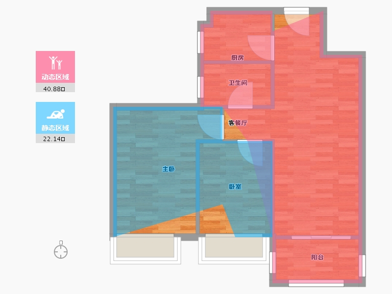 湖南省-长沙市-大汉汉府-62.30-户型库-动静分区