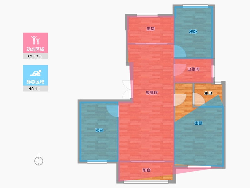 河北省-石家庄市-云尚-72.00-户型库-动静分区