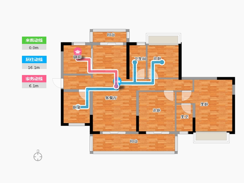 广西壮族自治区-北海市-玫瑰城央府-112.83-户型库-动静线