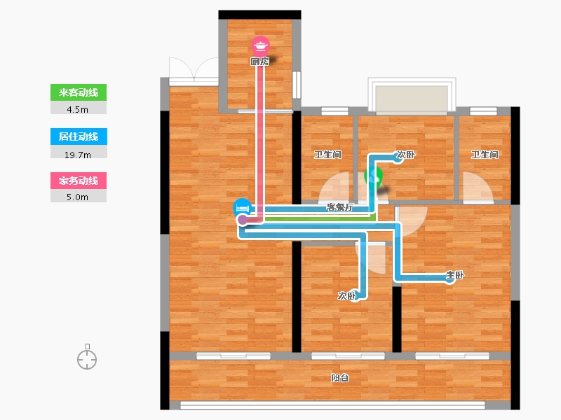 湖南省-张家界市-福天古庸院子二期-93.13-户型库-动静线