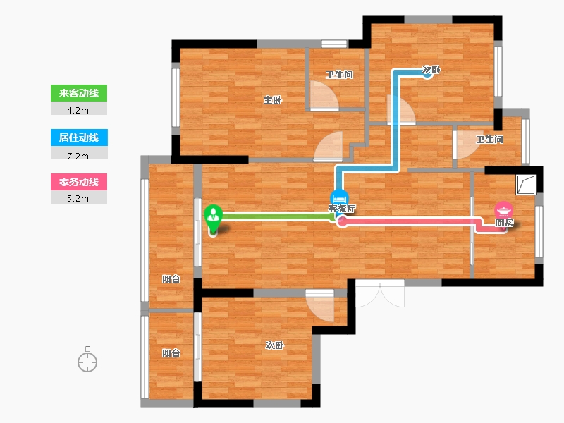 浙江省-台州市-云水苑-100.00-户型库-动静线