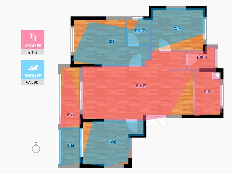 浙江省-台州市-云水苑-100.00-户型库-动静分区