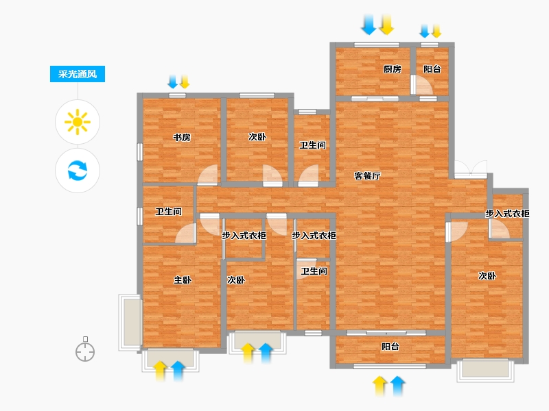 山西省-太原市-创新绿城-192.80-户型库-采光通风